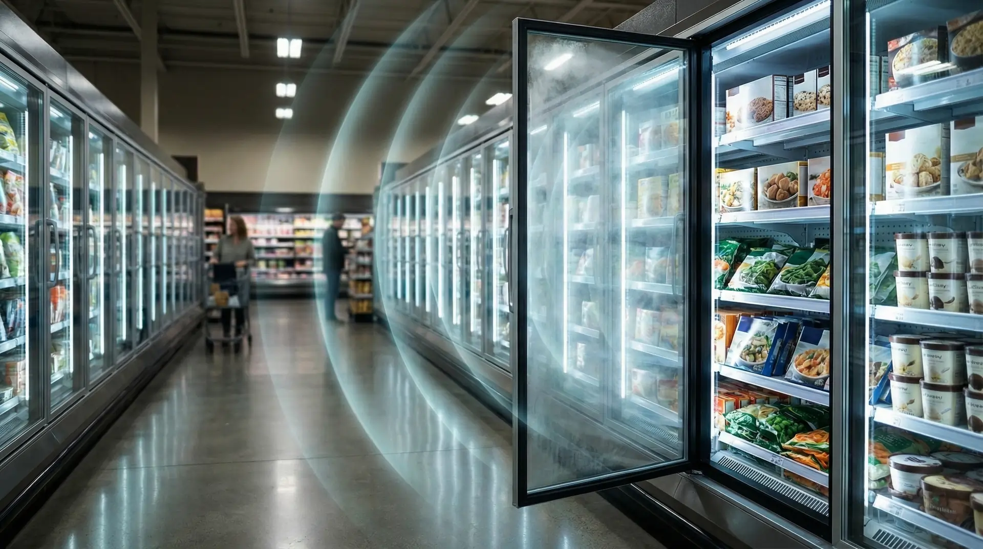 VoxDoor em portas refrigeradas de supermercado